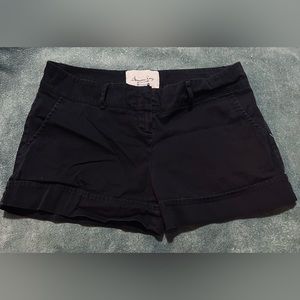 Black cotton shorts